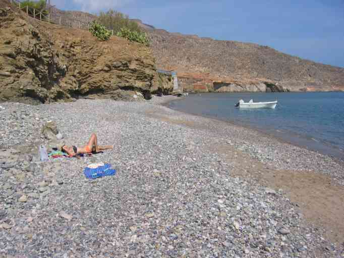picture of taverns of Kato Zakros from beach